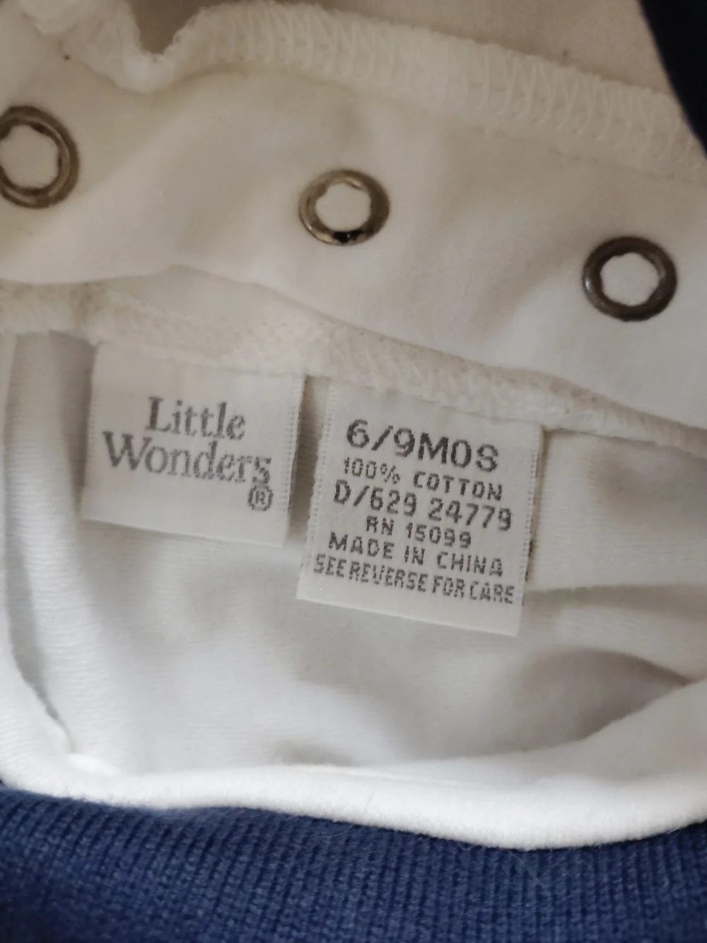 Little Wonders Navy and White Bear Overall Two-Piece